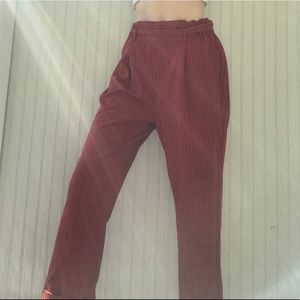 orange striped pants!